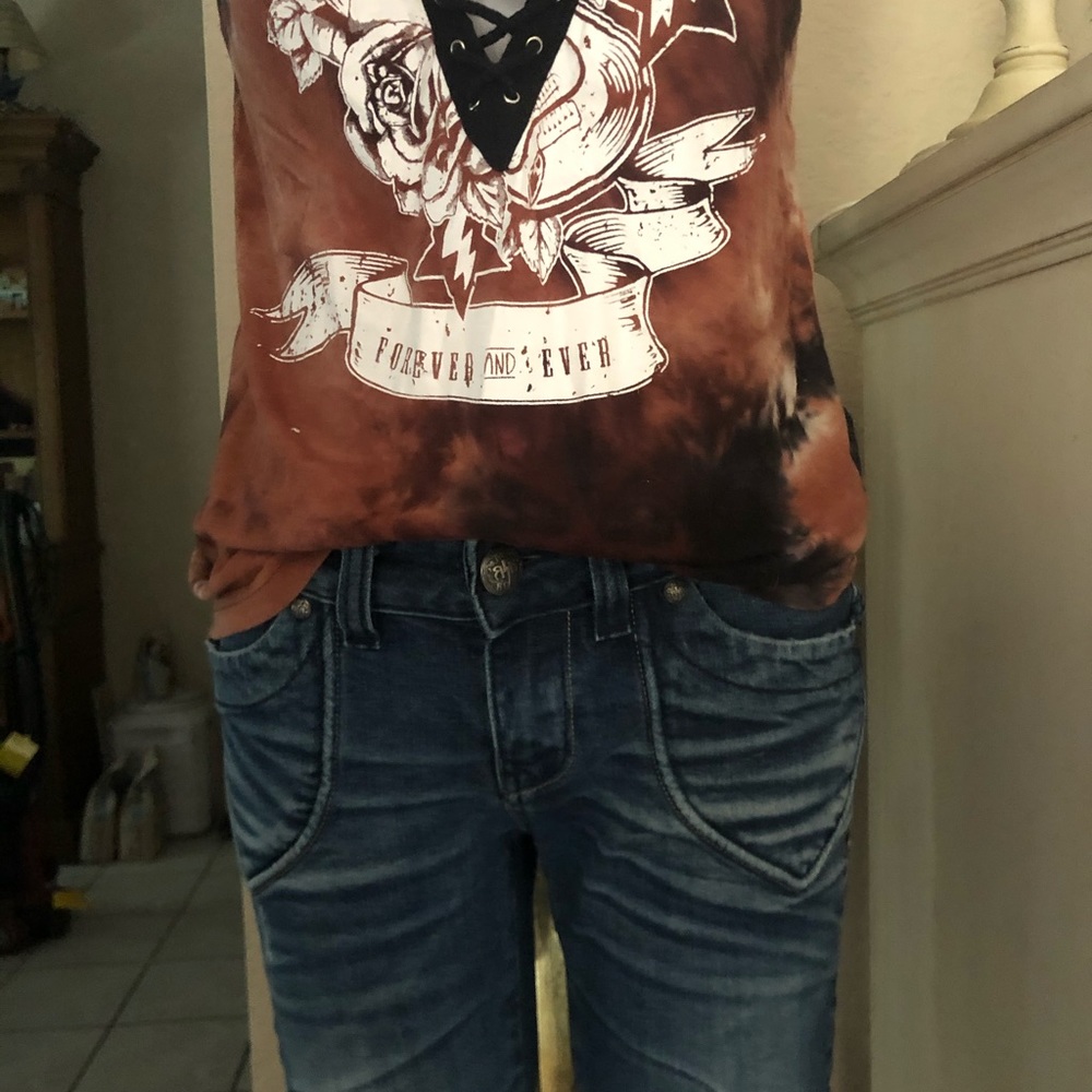 Rerock For Express Rivet Studded R&R Skinny Jean 4 - image 4